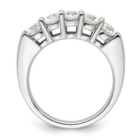 Load image into Gallery viewer, 14K White Gold 5-Stone Shared Prong 1.25 carat Round Complete Diamond Band
