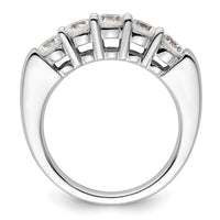 Load image into Gallery viewer, 14K White Gold 5-Stone Shared Prong 1.5 carat Round Complete Diamond Band
