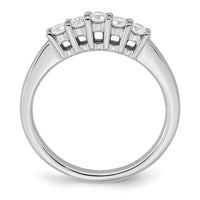 Load image into Gallery viewer, 14K White Gold 5-Stone Shared Prong 1/3 carat Round Complete Diamond Band
