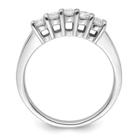 Load image into Gallery viewer, 14K White Gold 5-Stone Shared Prong 1/2 carat Round Complete Diamond Band
