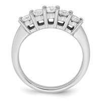 Load image into Gallery viewer, 14K White Gold 5-Stone Shared Prong 3/4 carat Round Complete Diamond Band
