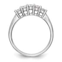 Load image into Gallery viewer, 14K White Gold 5-Stone Shared Prong 1 carat Round Complete Diamond Band
