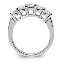 Load image into Gallery viewer, 14K White Gold 5-Stone Shared Prong 1.25 carat Round Complete Diamond Band
