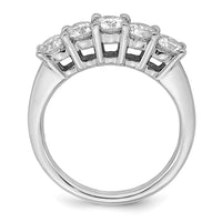 Load image into Gallery viewer, 14K White Gold 5-Stone Shared Prong 1.5 carat Round Complete Diamond Band
