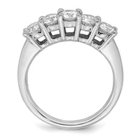 Load image into Gallery viewer, 14K White Gold 5-Stone Shared Prong 1.5 carat Round Complete Diamond Band
