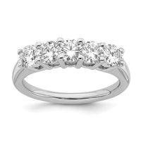 Load image into Gallery viewer, 14K White Gold 5-Stone Shared Prong 1.5 carat Round Complete Diamond Band
