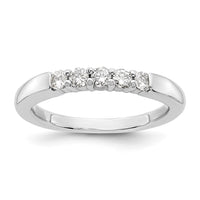 Load image into Gallery viewer, 14K White Gold 5-Stone Shared Prong 1/4 carat Round Complete Diamond Band
