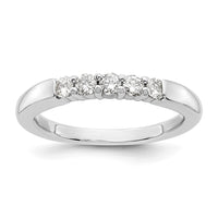 Load image into Gallery viewer, 14K White Gold 5-Stone Shared Prong 1/4 carat Round Complete Diamond Band

