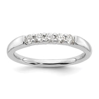 Load image into Gallery viewer, 14K White Gold 5-Stone Shared Prong 1/3 carat Round Complete Diamond Band
