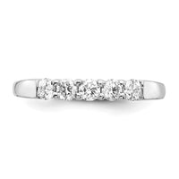 Load image into Gallery viewer, 14K White Gold 5-Stone Shared Prong 1/2 carat Round Complete Diamond Band

