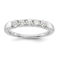 Load image into Gallery viewer, 14K White Gold 5-Stone Shared Prong 1/2 carat Round Complete Diamond Band
