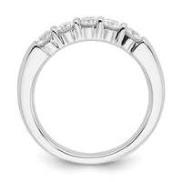 Load image into Gallery viewer, 14K White Gold 5-Stone Shared Prong 3/4 carat Round Complete Diamond Band

