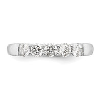 Load image into Gallery viewer, 14K White Gold 5-Stone Shared Prong 3/4 carat Round Complete Diamond Band
