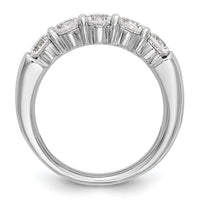 Load image into Gallery viewer, 14K White Gold 5-Stone Shared Prong 1 carat Round Complete Diamond Band
