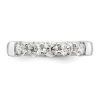 Load image into Gallery viewer, 14K White Gold 5-Stone Shared Prong 1.25 carat Round Complete Diamond Band
