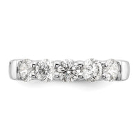 Load image into Gallery viewer, 14K White Gold 5-Stone Shared Prong 1.5 carat Round Complete Diamond Band
