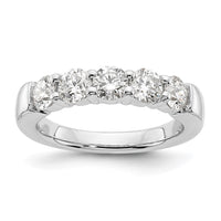 Load image into Gallery viewer, 14K White Gold 5-Stone Shared Prong 1.5 carat Round Complete Diamond Band
