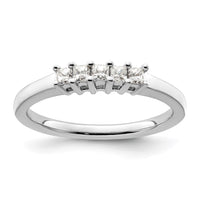 Load image into Gallery viewer, 14K White Gold 5-Stone Shared Prong 1/4 carat Princess Complete Diamond Band
