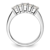Load image into Gallery viewer, 14K White Gold 5-Stone Shared Prong 3/4 carat Princess Complete Diamond Band
