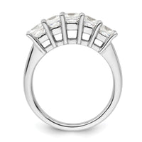 Load image into Gallery viewer, 14K White Gold 5-Stone Shared Prong 1.5 carat Princess Complete Diamond Band
