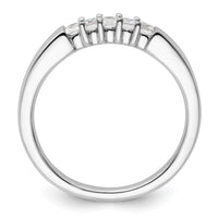 Load image into Gallery viewer, 14K White Gold 5-Stone Shared Prong 1/4 carat Princess Complete Diamond Band
