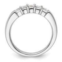 Load image into Gallery viewer, 14K White Gold 5-Stone Shared Prong 3/4 carat Princess Complete Diamond Band
