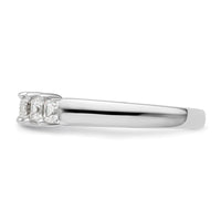 Load image into Gallery viewer, 14K White Gold 5-Stone Shared Prong 3/4 carat Princess Complete Diamond Band
