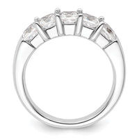 Load image into Gallery viewer, 14K White Gold 5-Stone Shared Prong 1.5 carat Princess Complete Diamond Band
