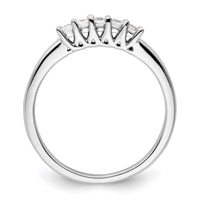 Load image into Gallery viewer, 14K White Gold 5-Stone Shared Prong 1/4 carat Princess Complete Diamond Band
