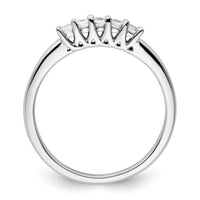 Load image into Gallery viewer, 14K White Gold 5-Stone Shared Prong 1/4 carat Princess Complete Diamond Band
