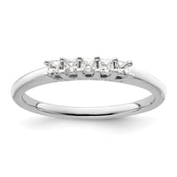 Load image into Gallery viewer, 14K White Gold 5-Stone Shared Prong 1/4 carat Princess Complete Diamond Band
