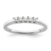 Load image into Gallery viewer, 14K White Gold 5-Stone Shared Prong 1/4 carat Princess Complete Diamond Band
