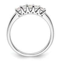 Load image into Gallery viewer, 14K White Gold 5-Stone Shared Prong 1/3 carat Princess Complete Diamond Band

