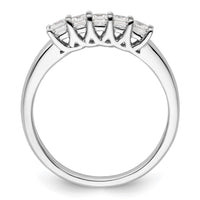 Load image into Gallery viewer, 14K White Gold 5-Stone Shared Prong 1/2 carat Princess Complete Diamond Band

