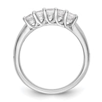 Load image into Gallery viewer, 14K White Gold 5-Stone Shared Prong 7/8 carat Princess Complete Diamond Band
