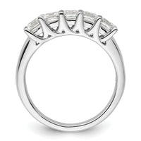 Load image into Gallery viewer, 14K White Gold 5-Stone Shared Prong 1.18 carat Princess Complete Diamond Band
