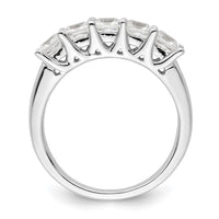 Load image into Gallery viewer, 14K White Gold 5-Stone Shared Prong 1.5 carat Princess Complete Diamond Band
