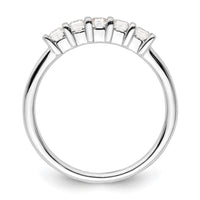 Load image into Gallery viewer, 14K White Gold 5-Stone Half-Bezel 1/3 carat Princess Complete Diamond Band
