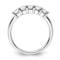 Load image into Gallery viewer, 14K White Gold 5-Stone Half-Bezel 1/2 carat Princess Complete Diamond Band
