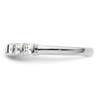 Load image into Gallery viewer, 14K White Gold 5-Stone Half-Bezel 1/2 carat Princess Complete Diamond Band
