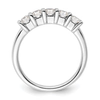 Load image into Gallery viewer, 14K White Gold 5-Stone Half-Bezel 3/4 carat Princess Complete Diamond Band
