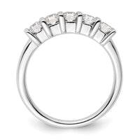 Load image into Gallery viewer, 14K White Gold 5-Stone Half-Bezel 3/4 carat Princess Complete Diamond Band
