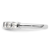 Load image into Gallery viewer, 14K White Gold 5-Stone Half-Bezel 3/4 carat Princess Complete Diamond Band
