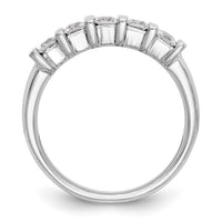 Load image into Gallery viewer, 14K White Gold 5-Stone Half-Bezel 7/8 carat Princess Complete Diamond Band
