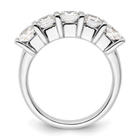 Load image into Gallery viewer, 14K White Gold 5-Stone Half-Bezel 1.5 carat Princess Complete Diamond Band
