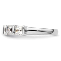 Load image into Gallery viewer, 14K White Gold 5-Stone Half-Bezel 1.5 carat Princess Complete Diamond Band
