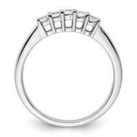Load image into Gallery viewer, 14K White Gold 5-Stone Prong-Set 1/4 carat Round Complete Diamond Band
