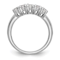 Load image into Gallery viewer, 14K White Gold 5-Stone Prong-Set 1 carat Round Complete Diamond Band
