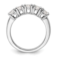 Load image into Gallery viewer, 14K White Gold 5-Stone Prong-Set 1.5 carat Round Complete Diamond Band
