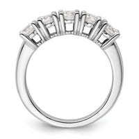 Load image into Gallery viewer, 14K White Gold 5-Stone Prong-Set 1.5 carat Round Complete Diamond Band
